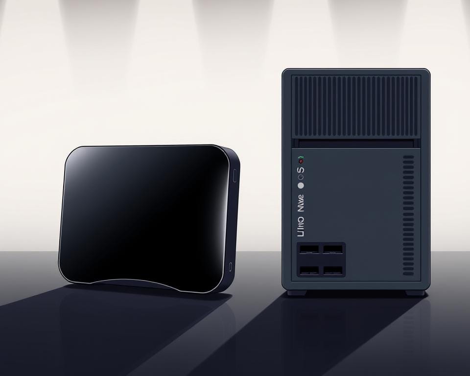 A detailed comparison of an Android-based IPTV box and a Linux-powered IPTV system, captured in a sleek and technical illustration. The Android box stands on the left, its smooth curves and vibrant display contrasting with the angular, industrial-looking Linux system on the right. The background features a neutral-toned, slightly hazy environment, focusing the viewer's attention on the central devices. Subtle lighting from above casts shadows, adding depth and dimensionality to the scene. The image conveys a sense of technological sophistication, inviting the viewer to explore the nuanced differences between these two IPTV solutions. A detailed comparison of an Android-based IPTV box and a Linux-powered IPTV system, captured in a sleek and technical illustration. The Android box stands on the left, its smooth curves and vibrant display contrasting with the angular, industrial-looking Linux system on the right. The background features a neutral-toned, slightly hazy environment, focusing the viewer's attention on the central devices. Subtle lighting from above casts shadows, adding depth and dimensionality to the scene. The image conveys a sense of technological sophistication, inviting the viewer to explore the nuanced differences between these two IPTV solutions.