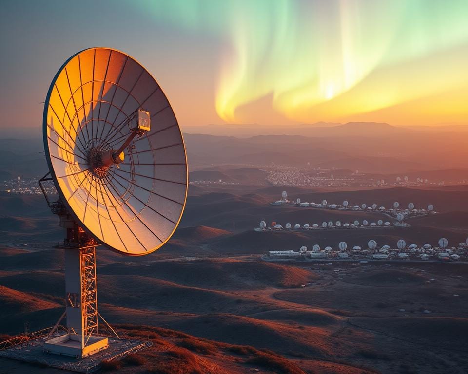 A dynamic, global satellite television network with seamless coverage across diverse regions. Towering satellite dishes dot a sprawling landscape, beaming digital signals that unite the world through shared experiences. In the foreground, a massive satellite dish rotates, its intricate mechanisms illuminated by warm, diffused lighting that casts dramatic shadows. The middle ground features smaller, networked dishes blanketing rolling hills, hinting at the scale and reach of this comprehensive broadcasting system. In the background, a vibrant aurora borealis dances across the sky, symbolizing the borderless, otherworldly nature of this worldwide television service. A dynamic, global satellite television network with seamless coverage across diverse regions. Towering satellite dishes dot a sprawling landscape, beaming digital signals that unite the world through shared experiences. In the foreground, a massive satellite dish rotates, its intricate mechanisms illuminated by warm, diffused lighting that casts dramatic shadows. The middle ground features smaller, networked dishes blanketing rolling hills, hinting at the scale and reach of this comprehensive broadcasting system. In the background, a vibrant aurora borealis dances across the sky, symbolizing the borderless, otherworldly nature of this worldwide television service.