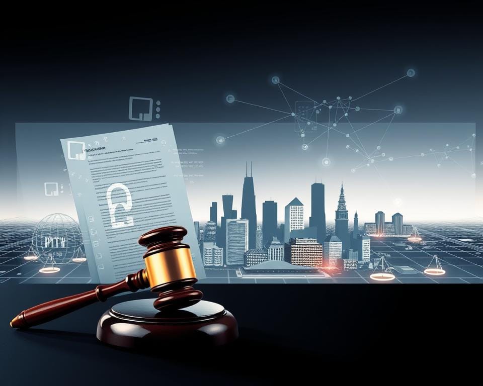 A modern, high-contrast illustration depicting the legal considerations for IPTV services in the Netherlands. In the foreground, a gavel and legal documents symbolize the judicial system, partially obscured by a transparent overlay of data streams and digital interfaces. The middle ground features a scaled-down cityscape with residential and commercial buildings, hinting at the complex landscape of media consumption. In the background, a subtle grid of faint lines and glowing nodes suggests the technological infrastructure underlying the legal framework. The overall atmosphere is one of balance between innovation and regulation, with a sense of thoughtful deliberation. A modern, high-contrast illustration depicting the legal considerations for IPTV services in the Netherlands. In the foreground, a gavel and legal documents symbolize the judicial system, partially obscured by a transparent overlay of data streams and digital interfaces. The middle ground features a scaled-down cityscape with residential and commercial buildings, hinting at the complex landscape of media consumption. In the background, a subtle grid of faint lines and glowing nodes suggests the technological infrastructure underlying the legal framework. The overall atmosphere is one of balance between innovation and regulation, with a sense of thoughtful deliberation.