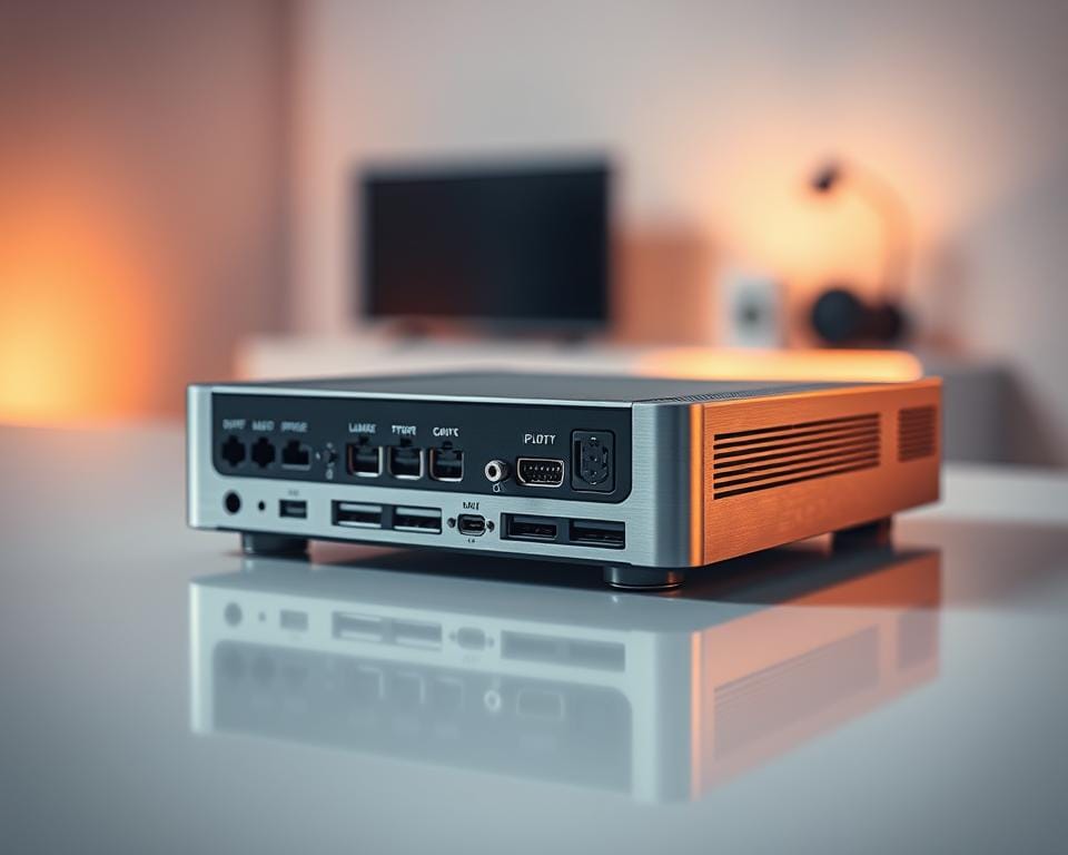 A sleek, modern media streaming device resting on a minimalist white surface, its clean lines and brushed metal finish reflecting the advanced technical specifications within. The device is backlit with a soft, ambient glow, casting a warm light across the scene. The foreground is in sharp focus, highlighting the intricate ports and connections, while the background fades into a hazy, ethereal blur, emphasizing the device's technological prowess. The lighting is carefully controlled, creating dramatic shadows that accentuate the device's form and function. The overall composition conveys a sense of sophistication and attention to detail, perfectly aligning with the section's title "Technische specificaties van Xsarius IPTV". A sleek, modern media streaming device resting on a minimalist white surface, its clean lines and brushed metal finish reflecting the advanced technical specifications within. The device is backlit with a soft, ambient glow, casting a warm light across the scene. The foreground is in sharp focus, highlighting the intricate ports and connections, while the background fades into a hazy, ethereal blur, emphasizing the device's technological prowess. The lighting is carefully controlled, creating dramatic shadows that accentuate the device's form and function. The overall composition conveys a sense of sophistication and attention to detail, perfectly aligning with the section's title "Technische specificaties van Xsarius IPTV".