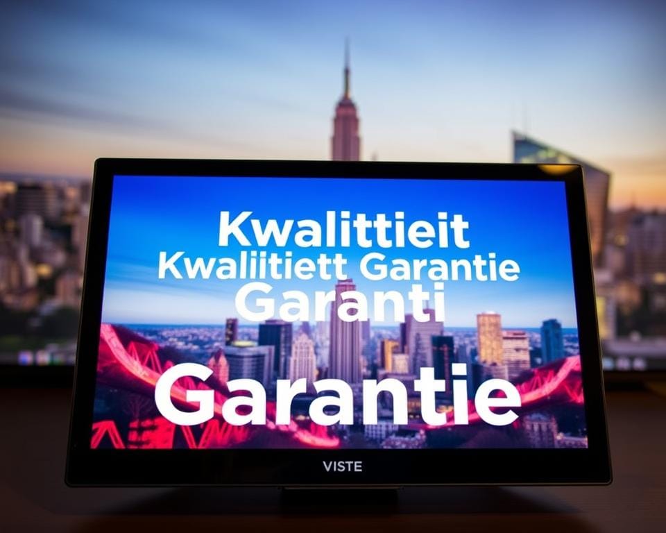 A sleek, modern technology interface showcasing a "Kwaliteit Garantie" streaming service. In the foreground, a minimalist UI displays seamless video playback, vibrant colors, and crisp high-definition graphics. The middle ground features clean, bold typography highlighting the "Kwaliteit Garantie" promise, conveying a sense of reliability and premium quality. The background subtly depicts a cityscape skyline, hinting at the service's broad availability and global reach. Soft, directional lighting emphasizes the interface's sharp edges and polished finish, creating an air of sophistication and trustworthiness. The overall scene exudes a professional, cutting-edge aesthetic that resonates with tech-savvy consumers seeking a dependable streaming experience. A sleek, modern technology interface showcasing a "Kwaliteit Garantie" streaming service. In the foreground, a minimalist UI displays seamless video playback, vibrant colors, and crisp high-definition graphics. The middle ground features clean, bold typography highlighting the "Kwaliteit Garantie" promise, conveying a sense of reliability and premium quality. The background subtly depicts a cityscape skyline, hinting at the service's broad availability and global reach. Soft, directional lighting emphasizes the interface's sharp edges and polished finish, creating an air of sophistication and trustworthiness. The overall scene exudes a professional, cutting-edge aesthetic that resonates with tech-savvy consumers seeking a dependable streaming experience.
