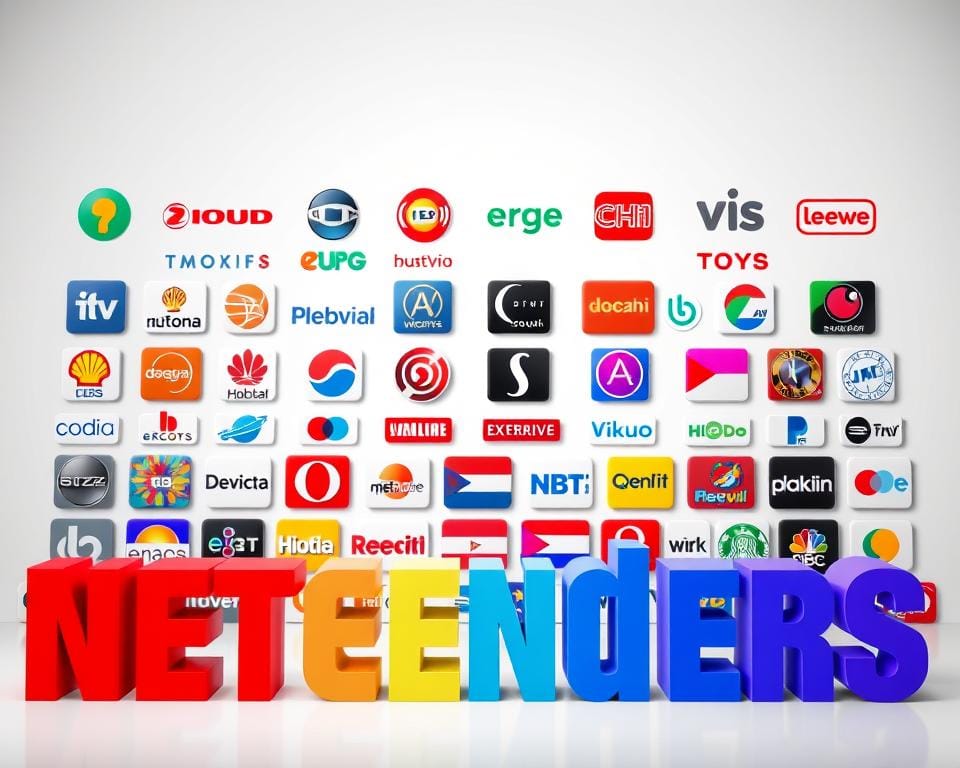 A vibrant array of international television channel logos, neatly arranged against a clean, modern backdrop. The logos stand out with vivid colors and crisp, eye-catching designs, reflecting the diversity of global broadcasting. In the foreground, a distinct group of Dutch channel icons takes center stage, showcasing the unique offerings of the Netherlands' media landscape. Soft, directional lighting accentuates the 3D-like quality of the logos, creating depth and dimension. The overall composition exudes a sense of professionalism and visual harmony, perfectly capturing the essence of "Nederlandse en internationale televisie zenders". A vibrant array of international television channel logos, neatly arranged against a clean, modern backdrop. The logos stand out with vivid colors and crisp, eye-catching designs, reflecting the diversity of global broadcasting. In the foreground, a distinct group of Dutch channel icons takes center stage, showcasing the unique offerings of the Netherlands' media landscape. Soft, directional lighting accentuates the 3D-like quality of the logos, creating depth and dimension. The overall composition exudes a sense of professionalism and visual harmony, perfectly capturing the essence of "Nederlandse en internationale televisie zenders".