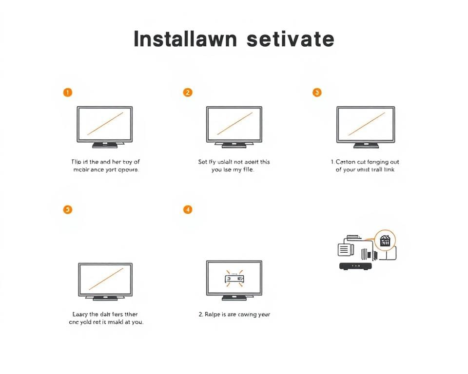 Detailed step-by-step installation instructions depicted in a clean, minimalist style. A series of simple, easy-to-follow illustrations on a plain white background, showcasing the key steps to set up and activate a Flix IPTV service. The illustrations should be rendered with a technical, instructional aesthetic, using crisp lines, simple shapes, and a muted color palette to convey a sense of clarity and efficiency. Bright accent colors can be used sparingly to highlight important steps. The overall composition should be well-organized, guiding the viewer's eye through the installation process in a logical, intuitive manner. Detailed step-by-step installation instructions depicted in a clean, minimalist style. A series of simple, easy-to-follow illustrations on a plain white background, showcasing the key steps to set up and activate a Flix IPTV service. The illustrations should be rendered with a technical, instructional aesthetic, using crisp lines, simple shapes, and a muted color palette to convey a sense of clarity and efficiency. Bright accent colors can be used sparingly to highlight important steps. The overall composition should be well-organized, guiding the viewer's eye through the installation process in a logical, intuitive manner.
